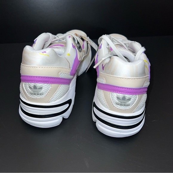 Adidas Women's Purple, Yellow, and Black Sneakers - Picture 6 of 11